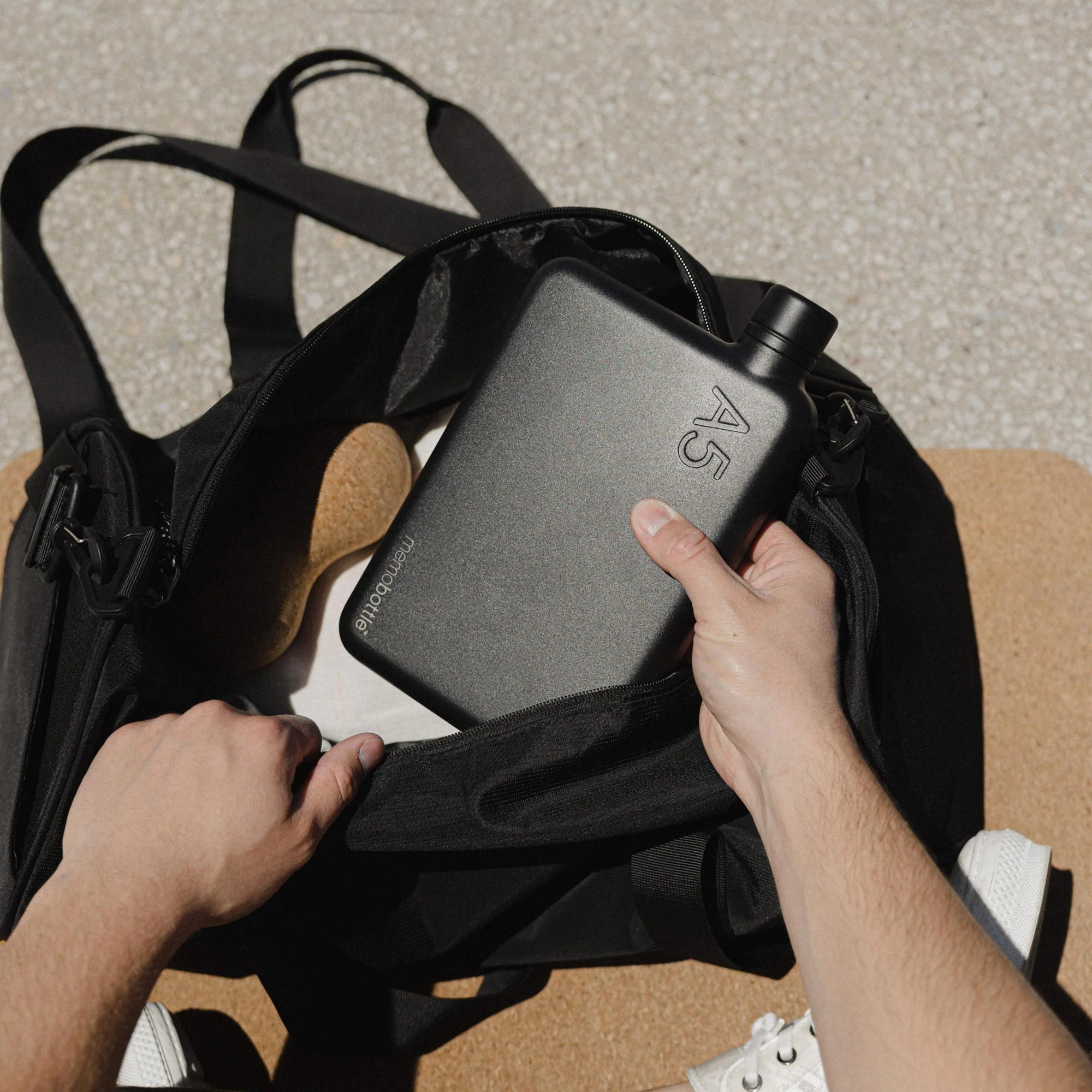 A5 Stainless Steel memobottle (Black) - Image 3