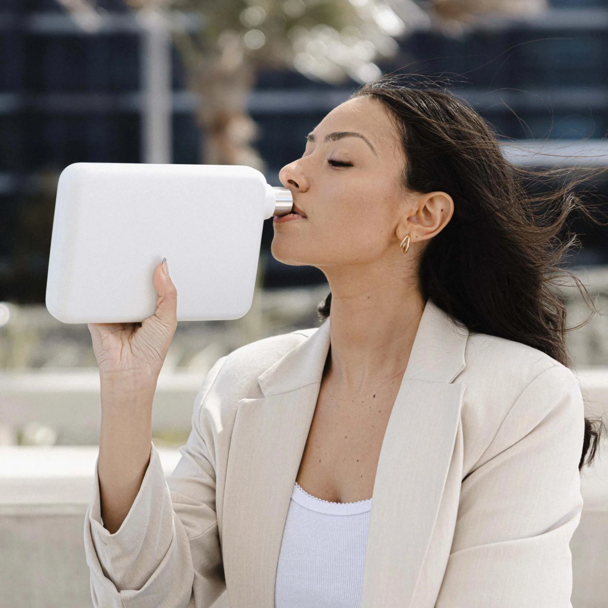 A5 Stainless Steel memobottle (White) - Image 3