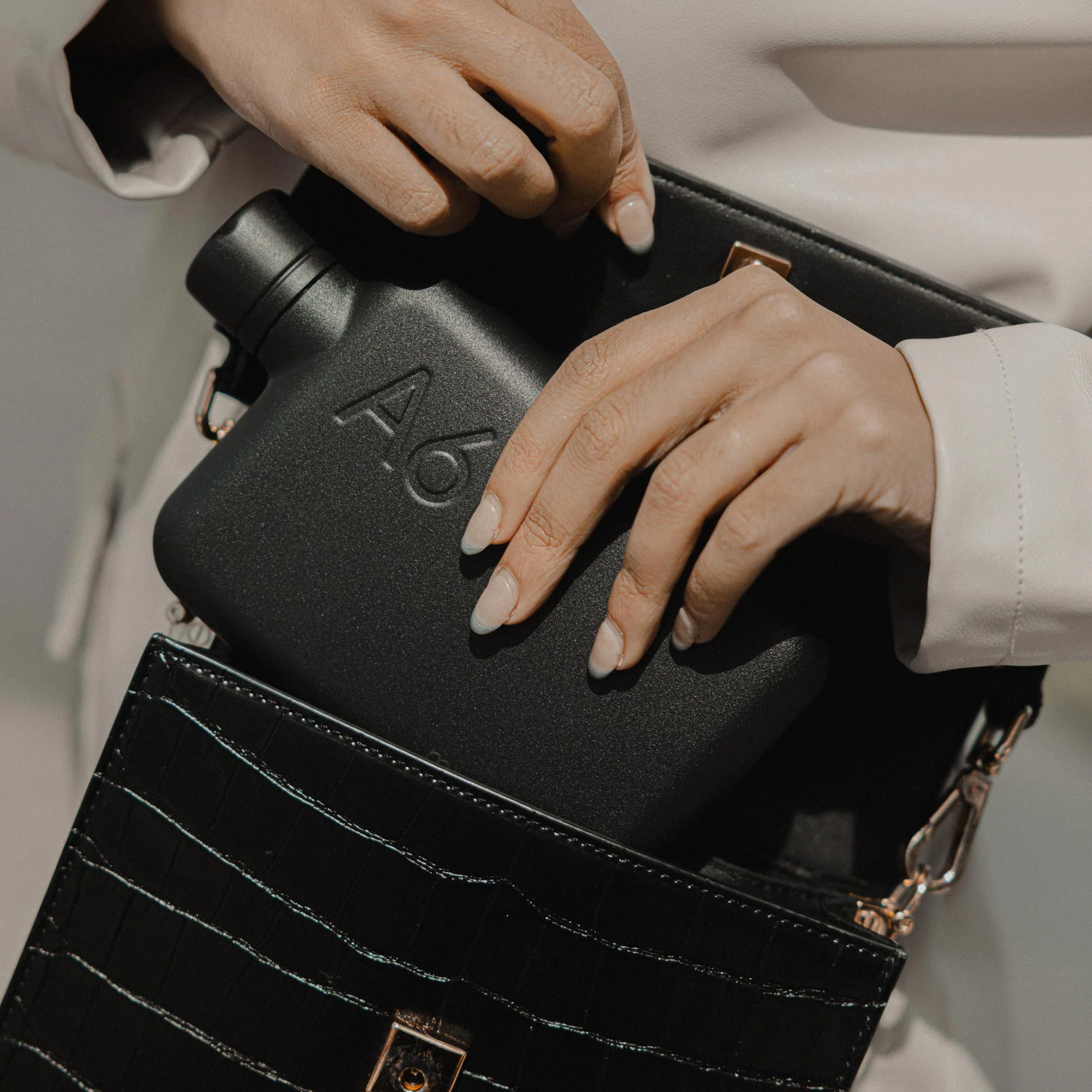 A6 Stainless Steel memobottle (Black) - Image 3